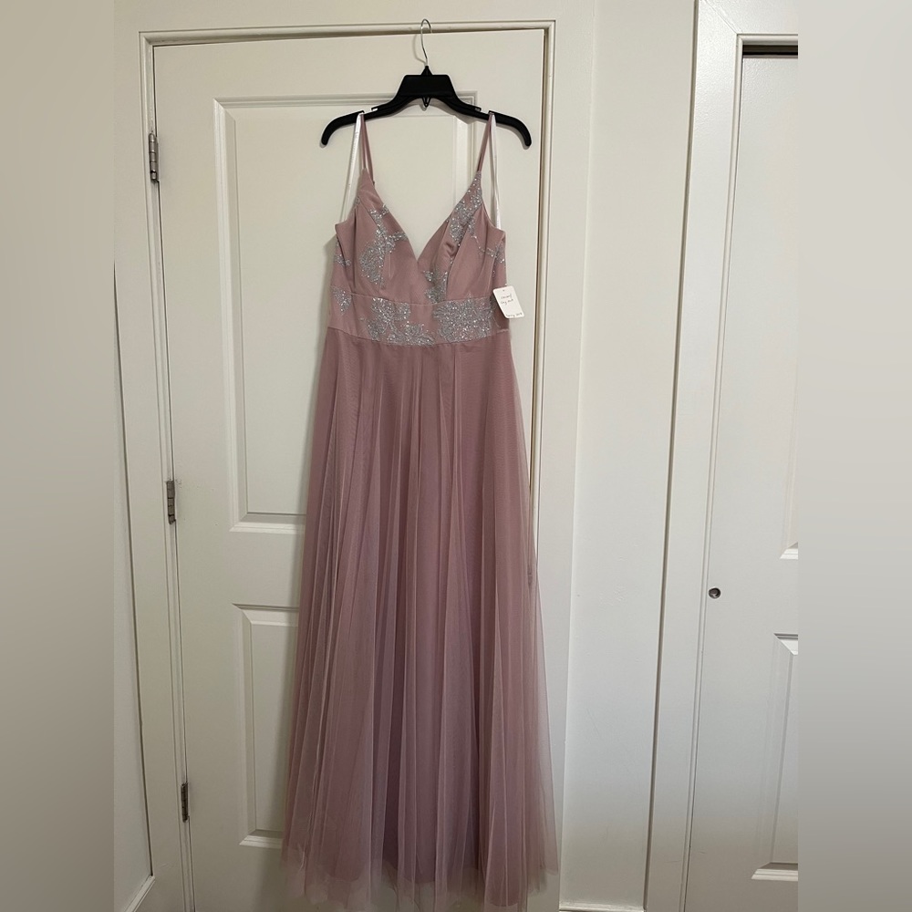 Dusty Rose Bridesmaid Dress Spaghetti Strap